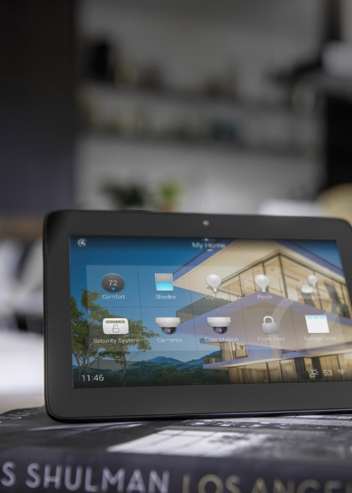 Control4 interface on a tablet. 